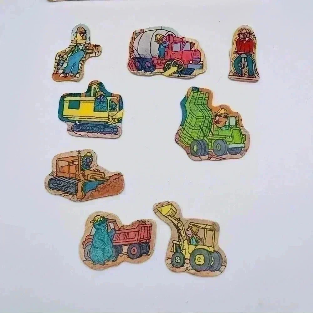 Vintage Whitman "Working Together" Frame Tray Sesame Street Puzzle - Picture 8 of 9